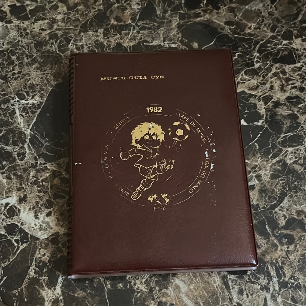 Rare Vintage 1982 FIFA Leather Book